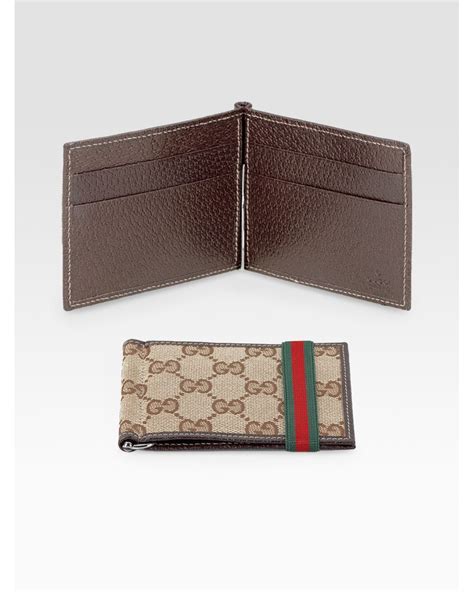 gucci low profile wallet with money clip|Gucci money clip wallet blue.